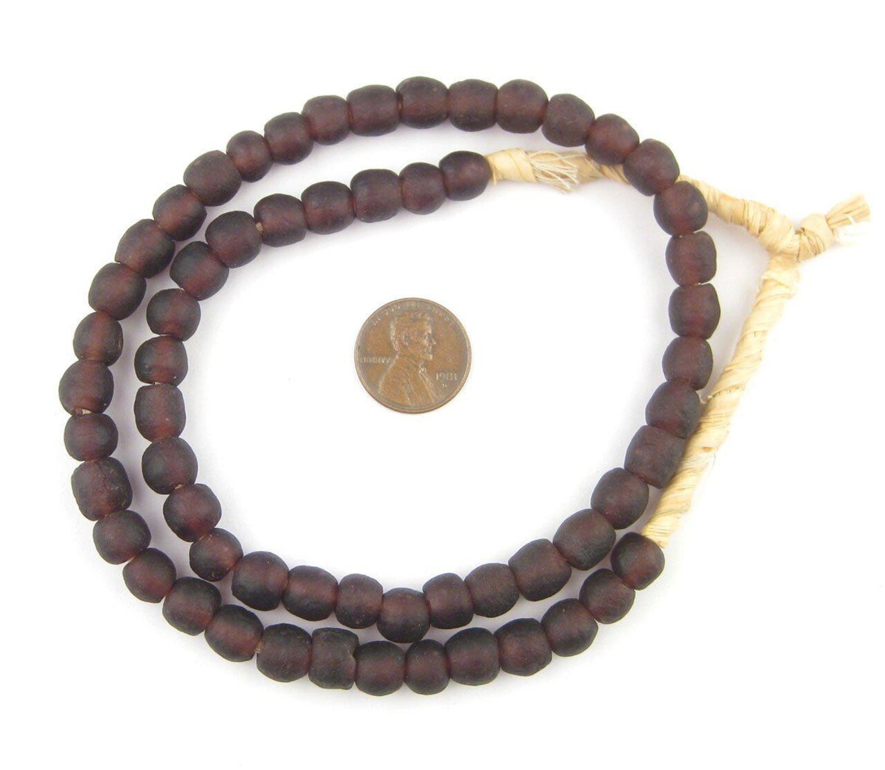 The Bead Chest® African Recycled Glass Beads, 9mm - Full Strand Eco-Friendly Fair Trade Sea Glass Beads from Ghana Handmade Ethnic Round Spherical Tribal Boho Krobo Spacer Beads